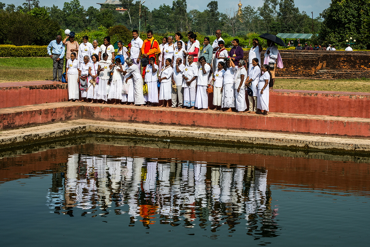 Pilgergruppe in Lumbini